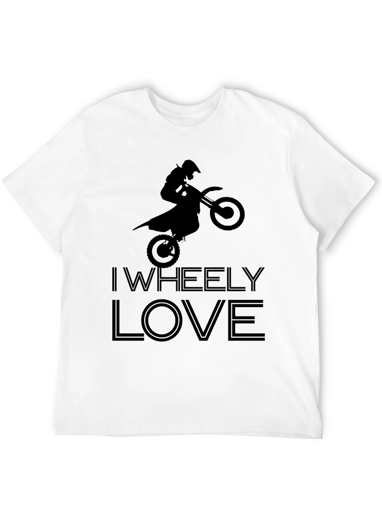 I WHEELY LOVE - Black Graphic T-Shirt