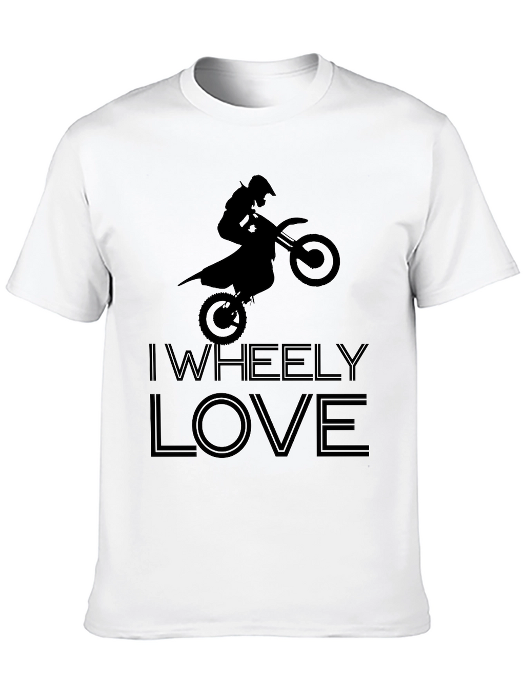 I WHEELY LOVE - Black Graphic T-Shirt