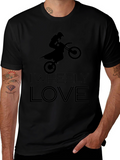 I WHEELY LOVE - Black Graphic T-Shirt