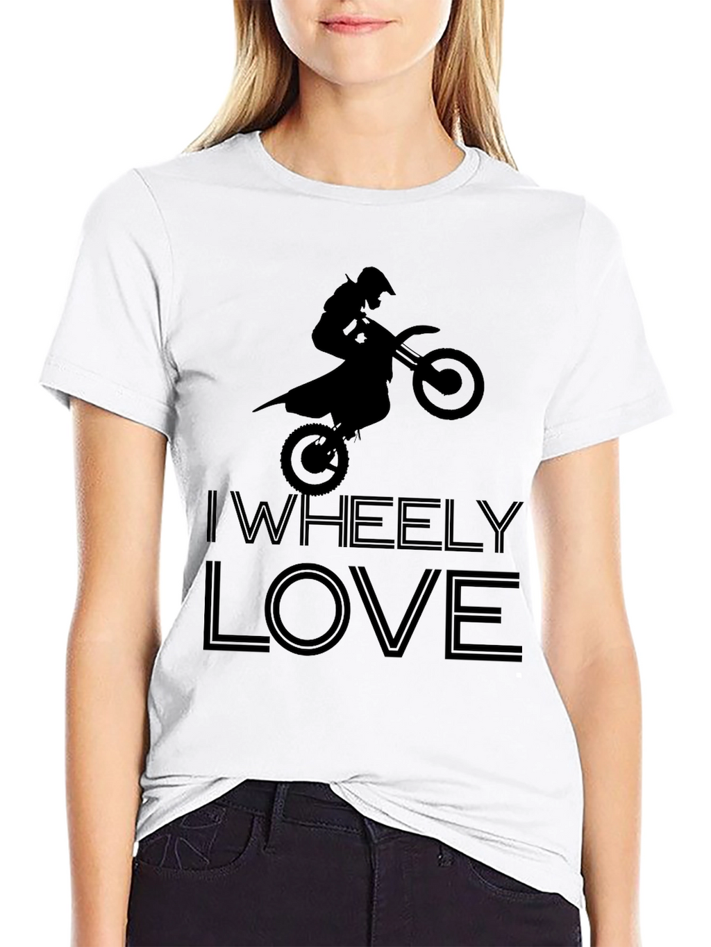 I WHEELY LOVE - Black Graphic T-Shirt