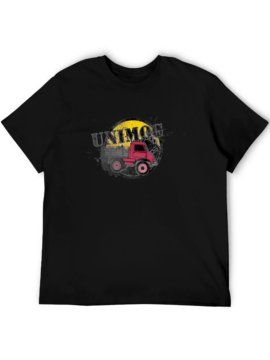 Unimog Truck Graphic Tee - Black Cotton T-Shirt