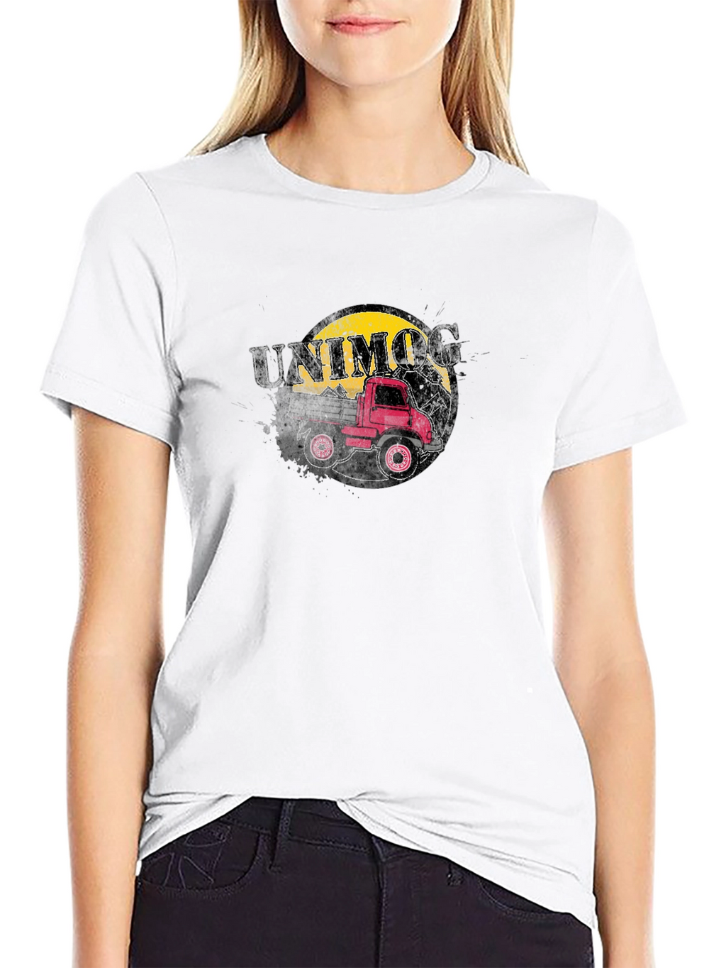 Unimog Truck Graphic Tee - Black Cotton T-Shirt