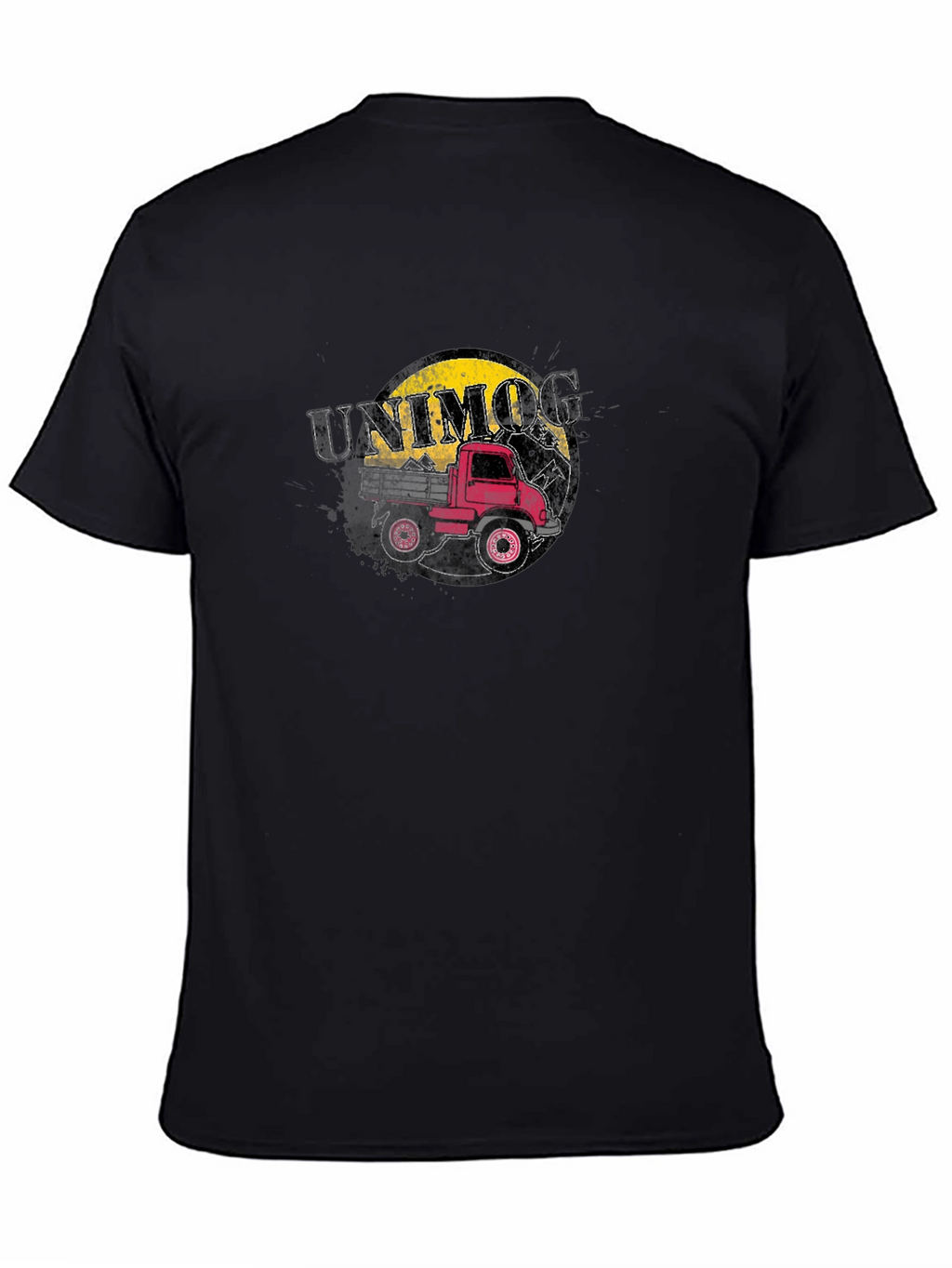 Unimog Truck Graphic Tee - Black Cotton T-Shirt