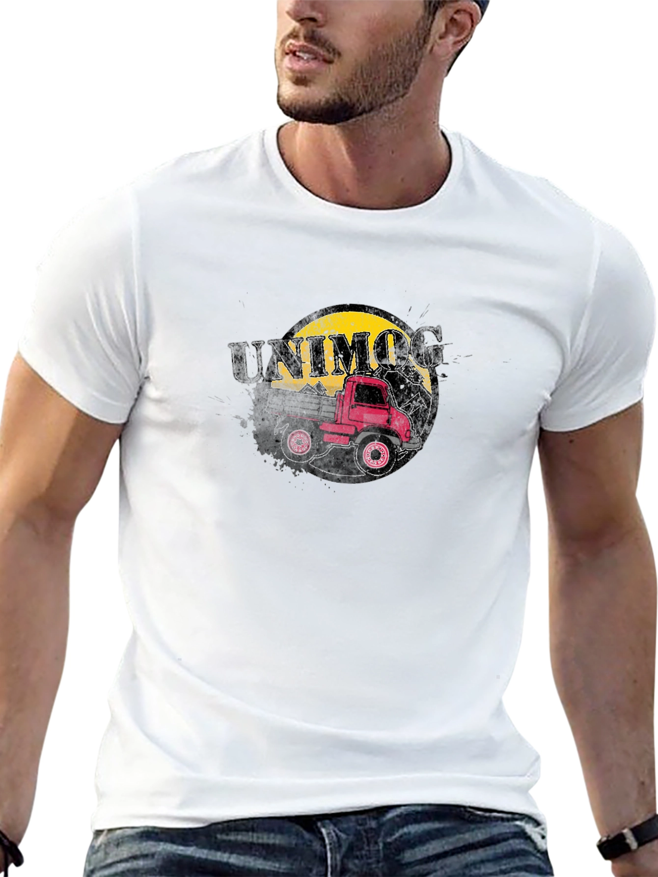 Unimog Truck Graphic Tee - Black Cotton T-Shirt