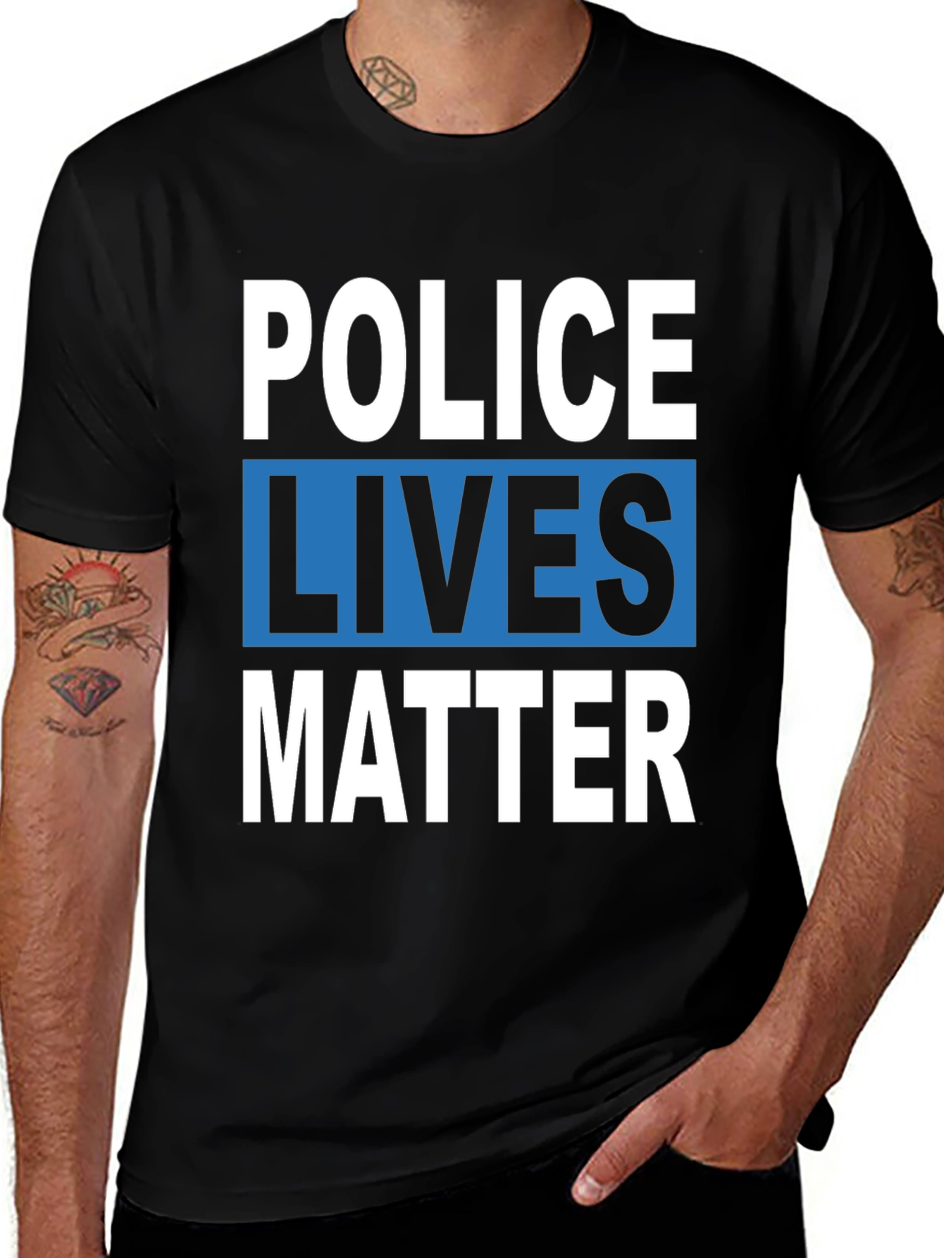 Police Lives Matter T-Shirt - Black Graphic Tee