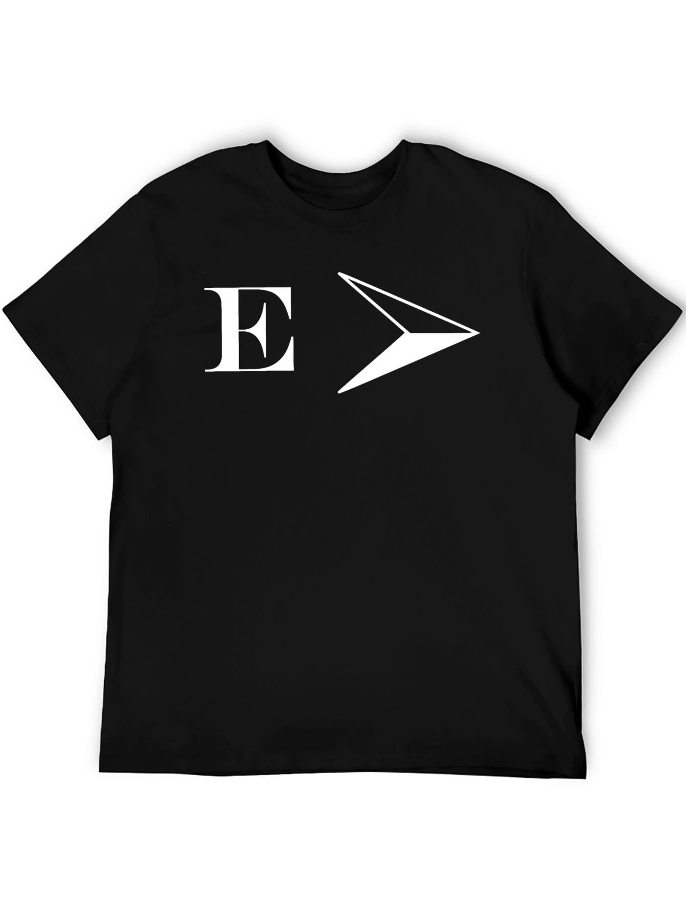 E Go Forward Tee - Black Cotton Graphic T-Shirt