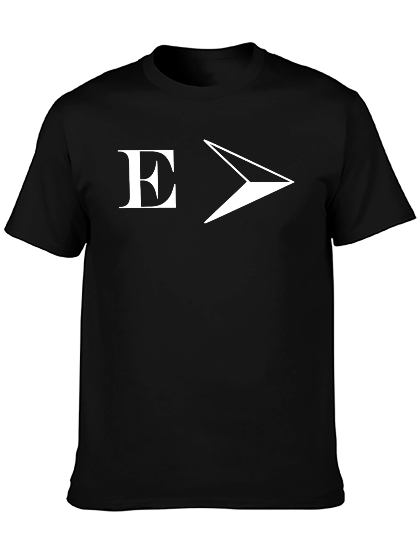 E Go Forward Tee - Black Cotton Graphic T-Shirt