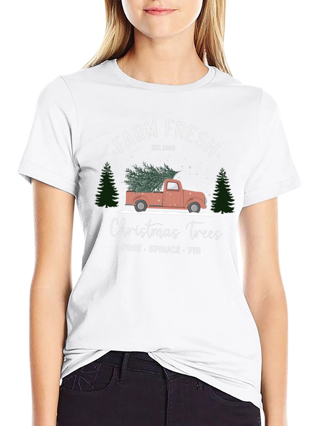 Farm Fresh Christmas Trees Graphic Tee