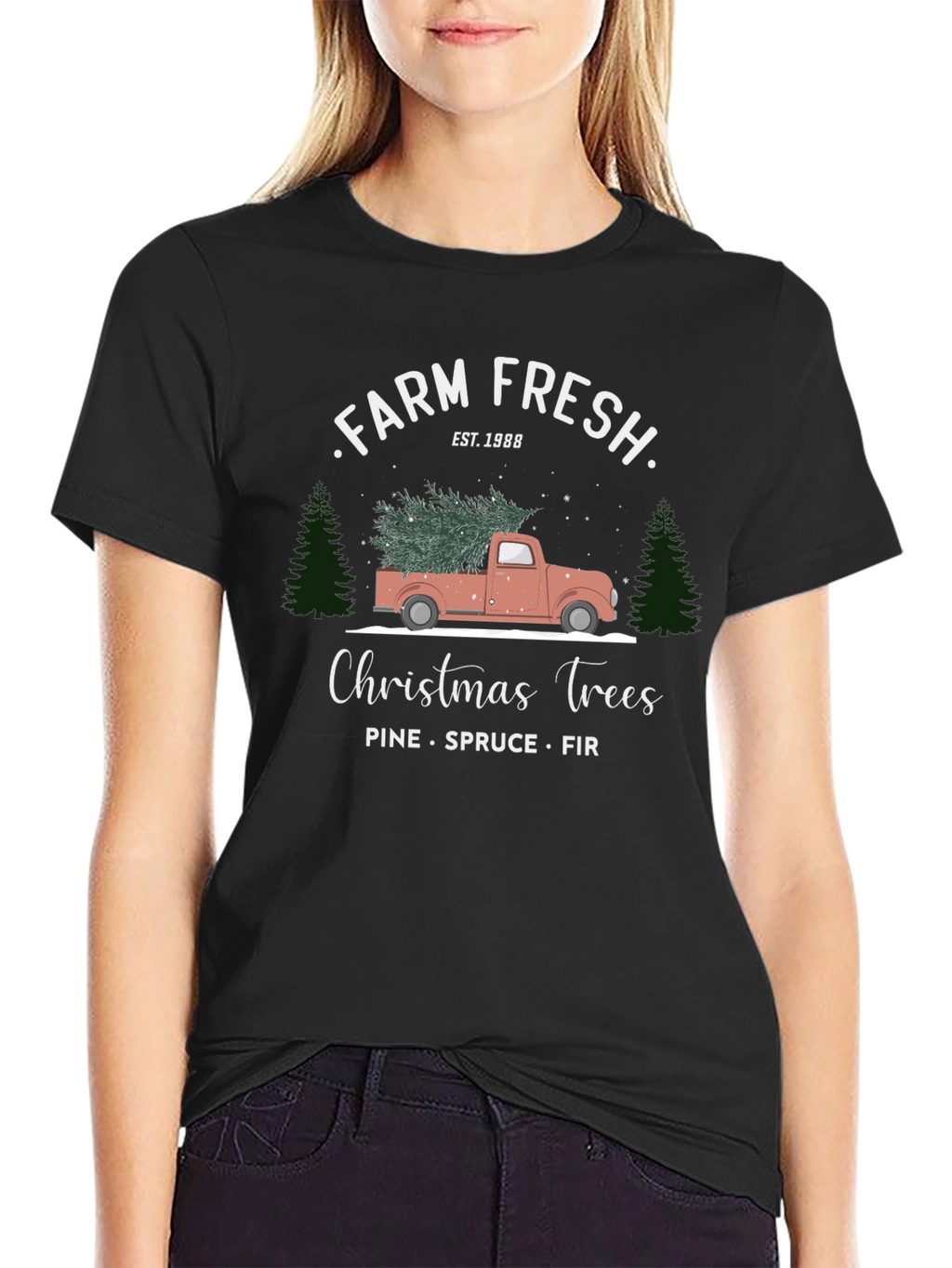 Farm Fresh Christmas Trees Graphic Tee