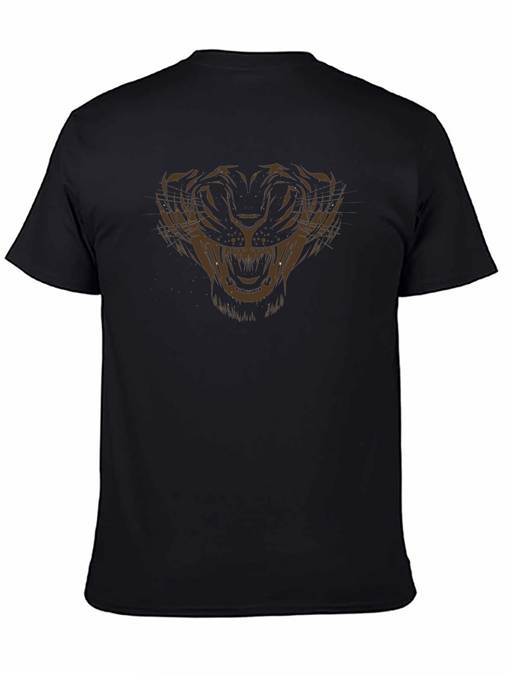 Mens Black Tiger Graphic Tee