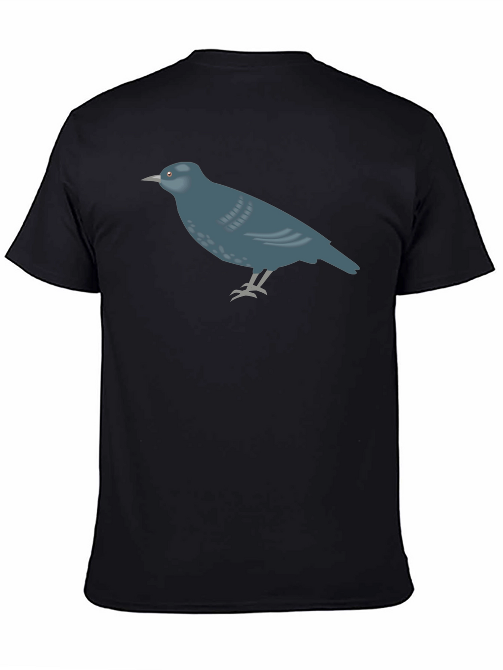 Bird Graphic Tee - Casual Black T-Shirt