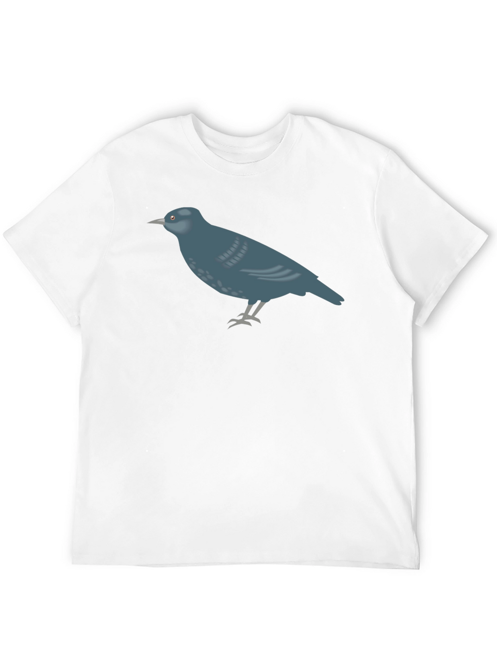 Bird Graphic Tee - Casual Black T-Shirt