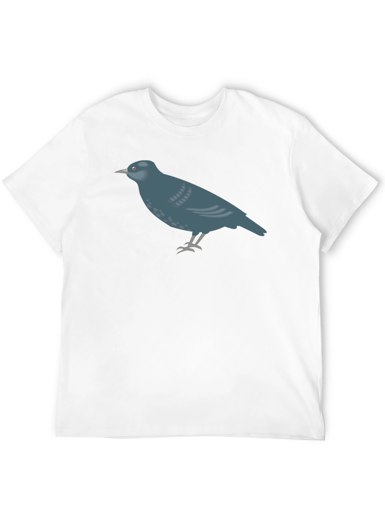 Bird Graphic Tee - Casual Black T-Shirt