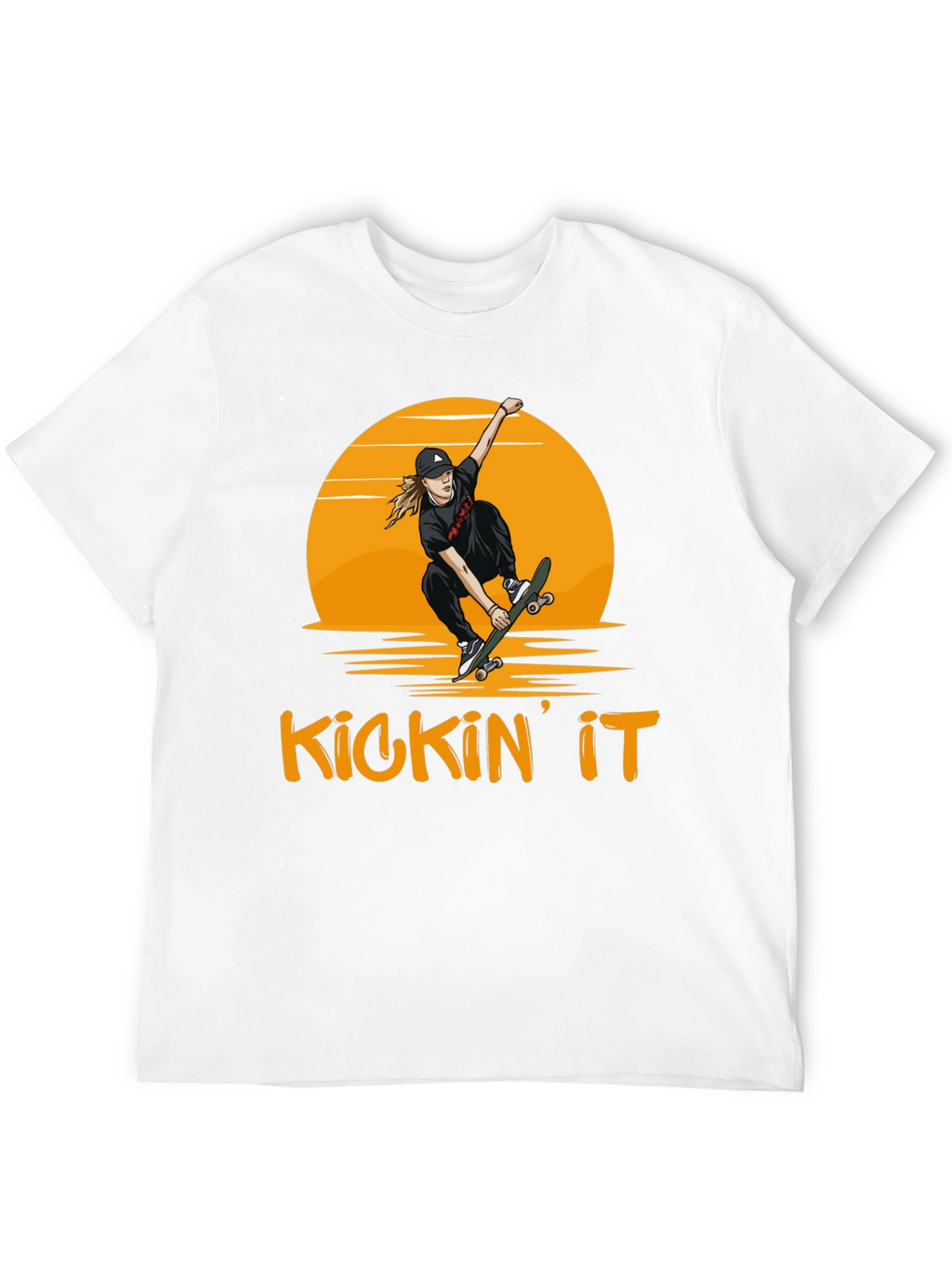 Kickin It Skateboard Graphic T-Shirt