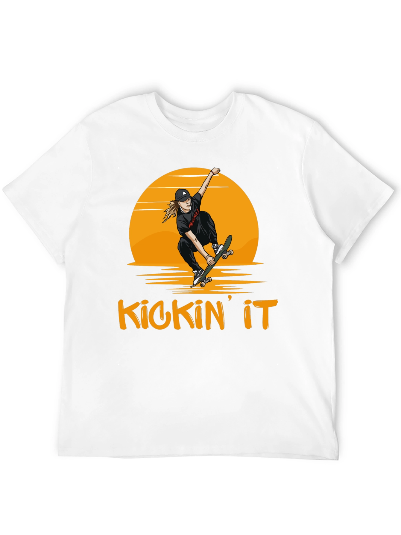 Kickin It Skateboard Graphic T-Shirt