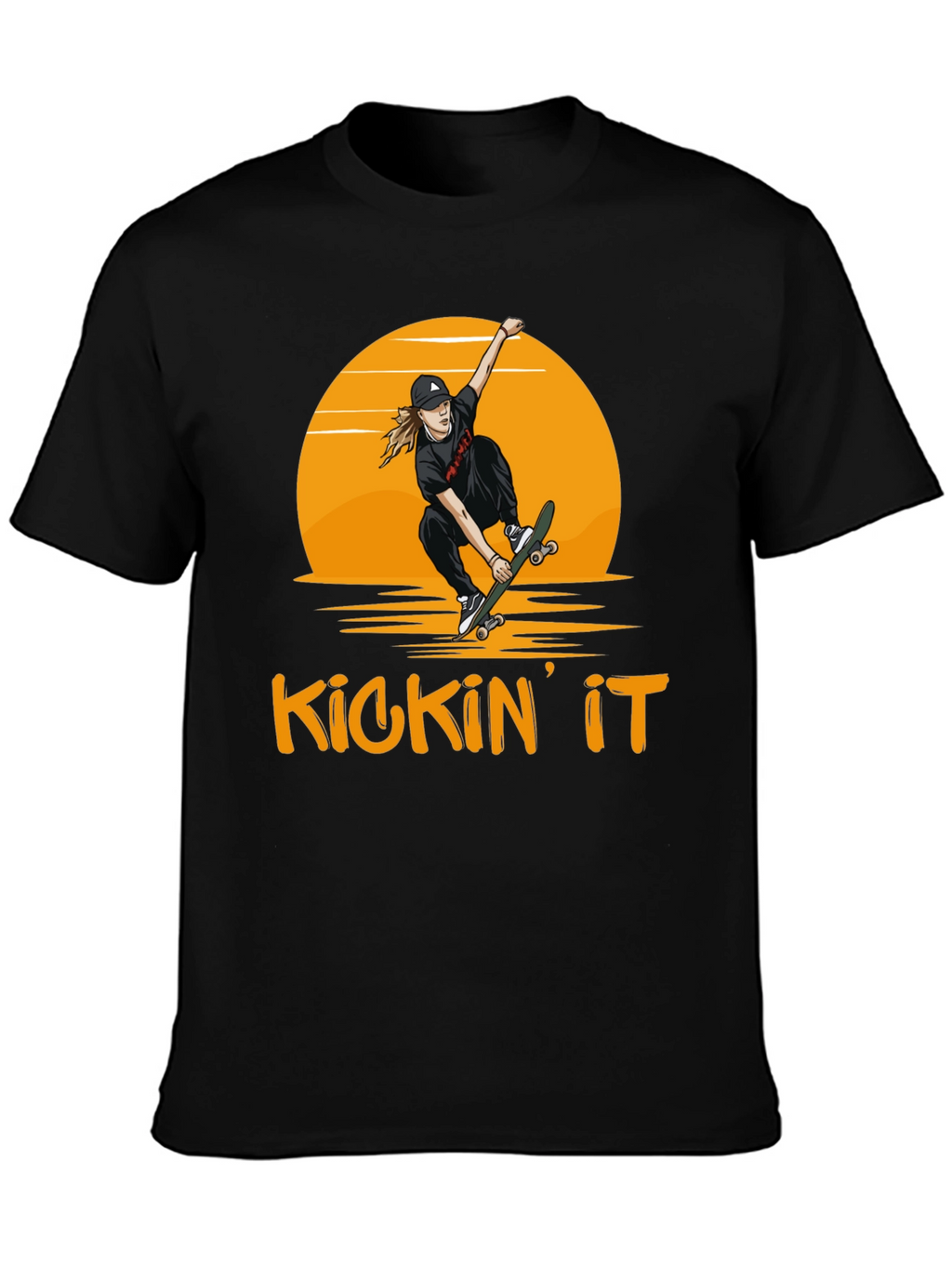 Kickin It Skateboard Graphic T-Shirt