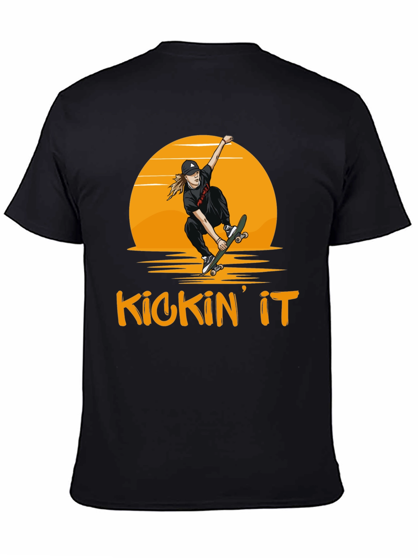 Kickin It Skateboard Graphic T-Shirt
