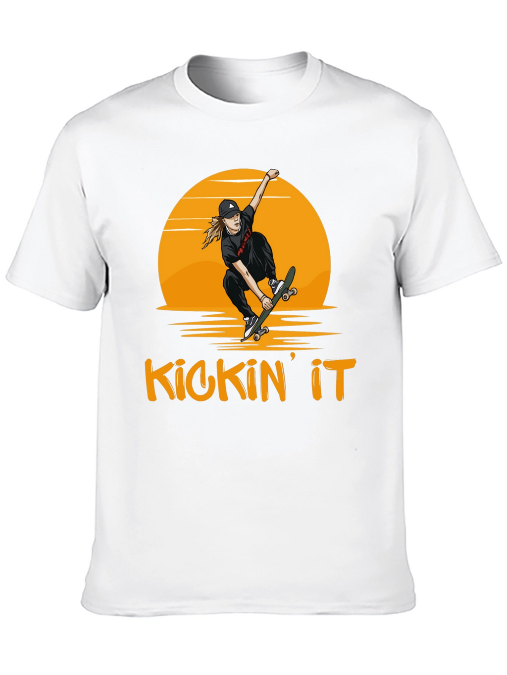 Kickin It Skateboard Graphic T-Shirt