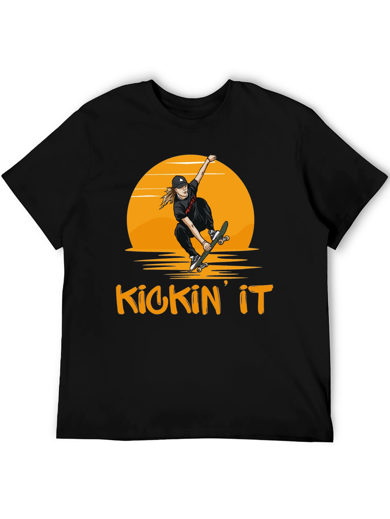 Kickin It Skateboard Graphic T-Shirt