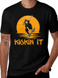 Kickin It Skateboard Graphic T-Shirt