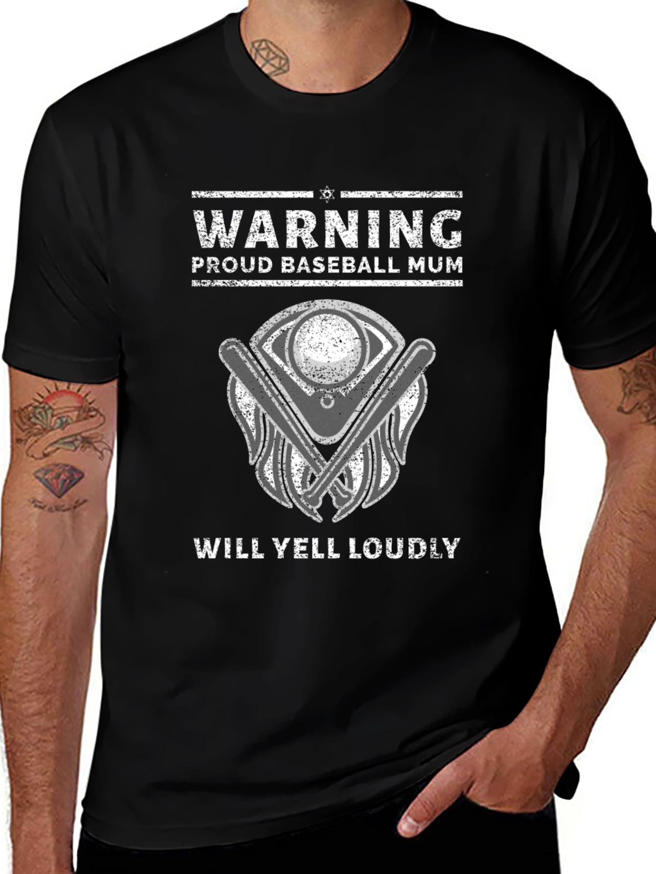 Proud Baseball Mum T-Shirt