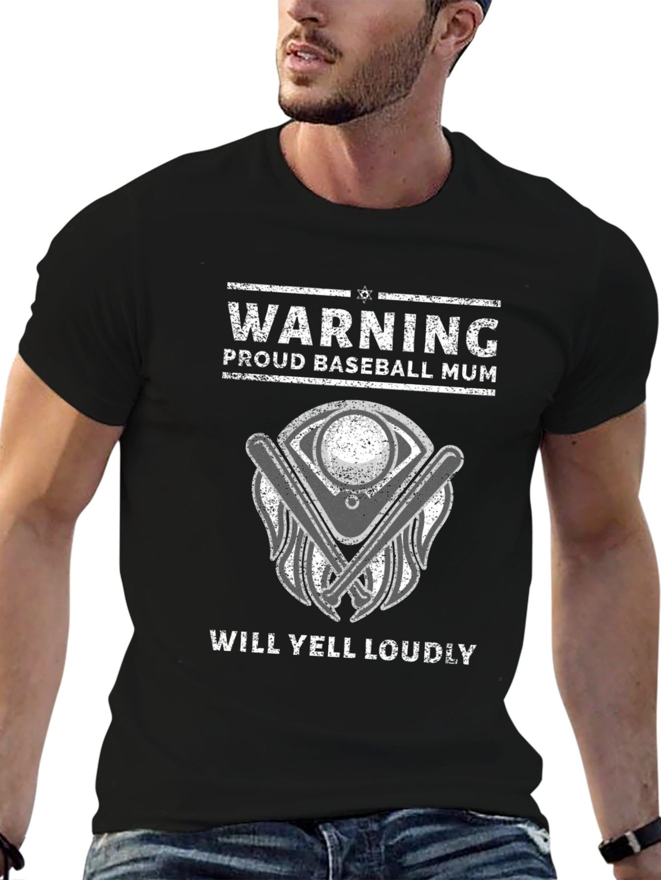 Proud Baseball Mum T-Shirt
