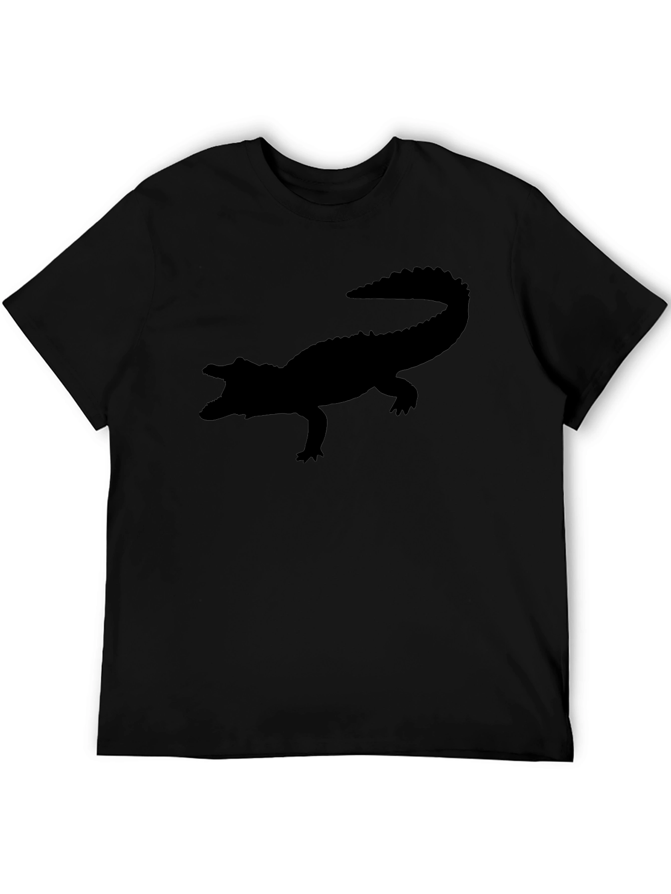 Black Alligator Silhouette Graphic Tee