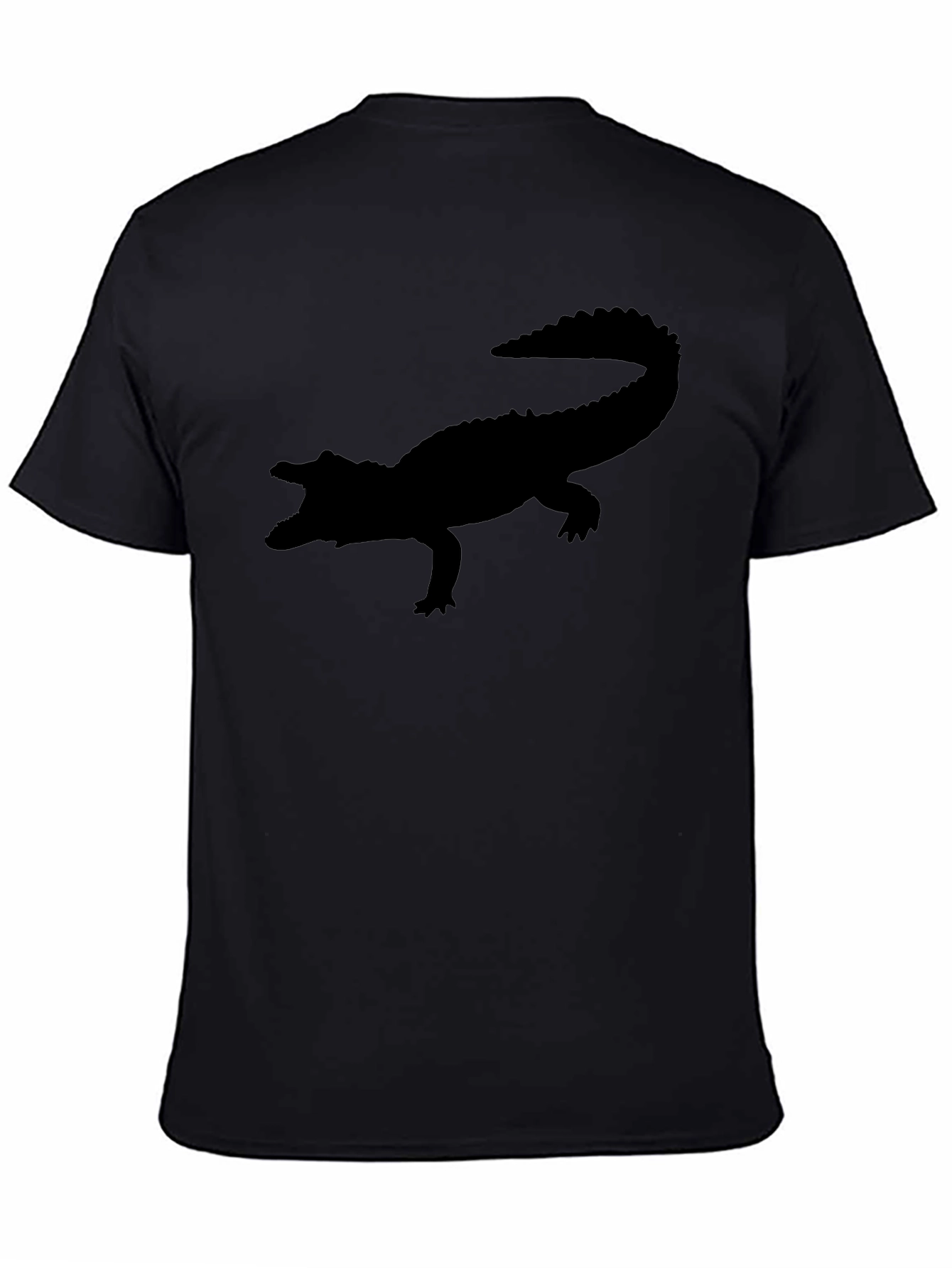 Black Alligator Silhouette Graphic Tee