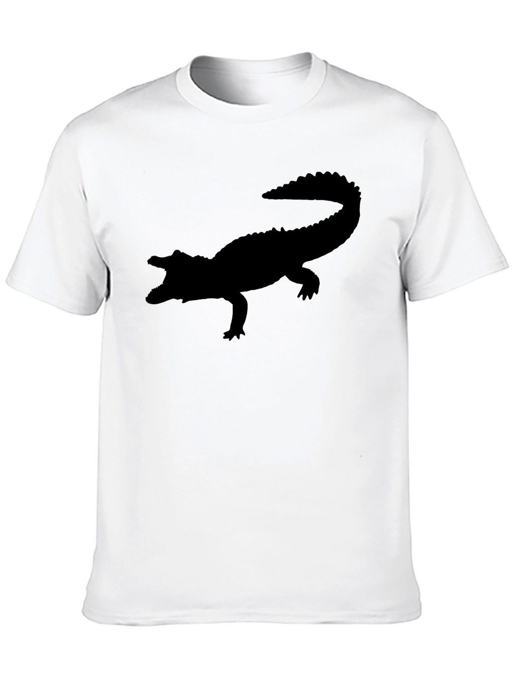 Black Alligator Silhouette Graphic Tee
