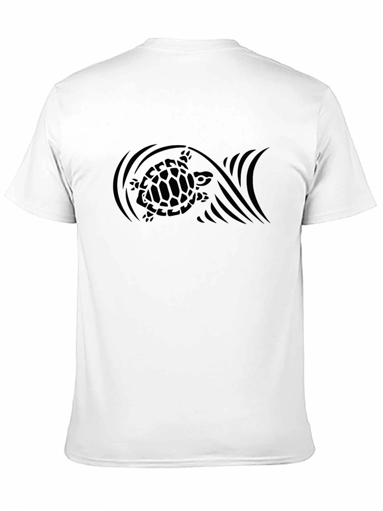 Mens Black Turtle Graphic T-Shirt