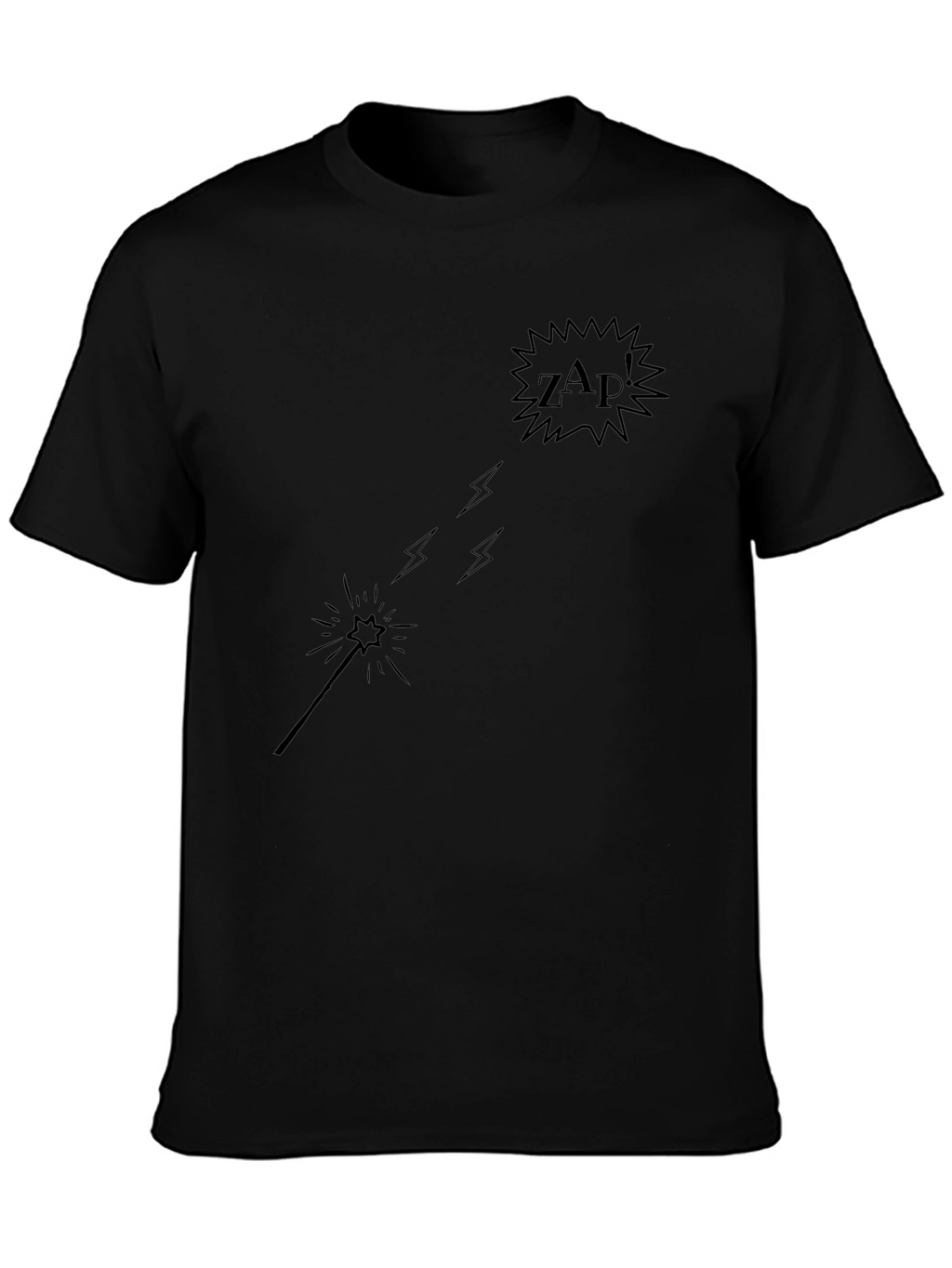 Magic Wand ZAP! Graphic Black Tee