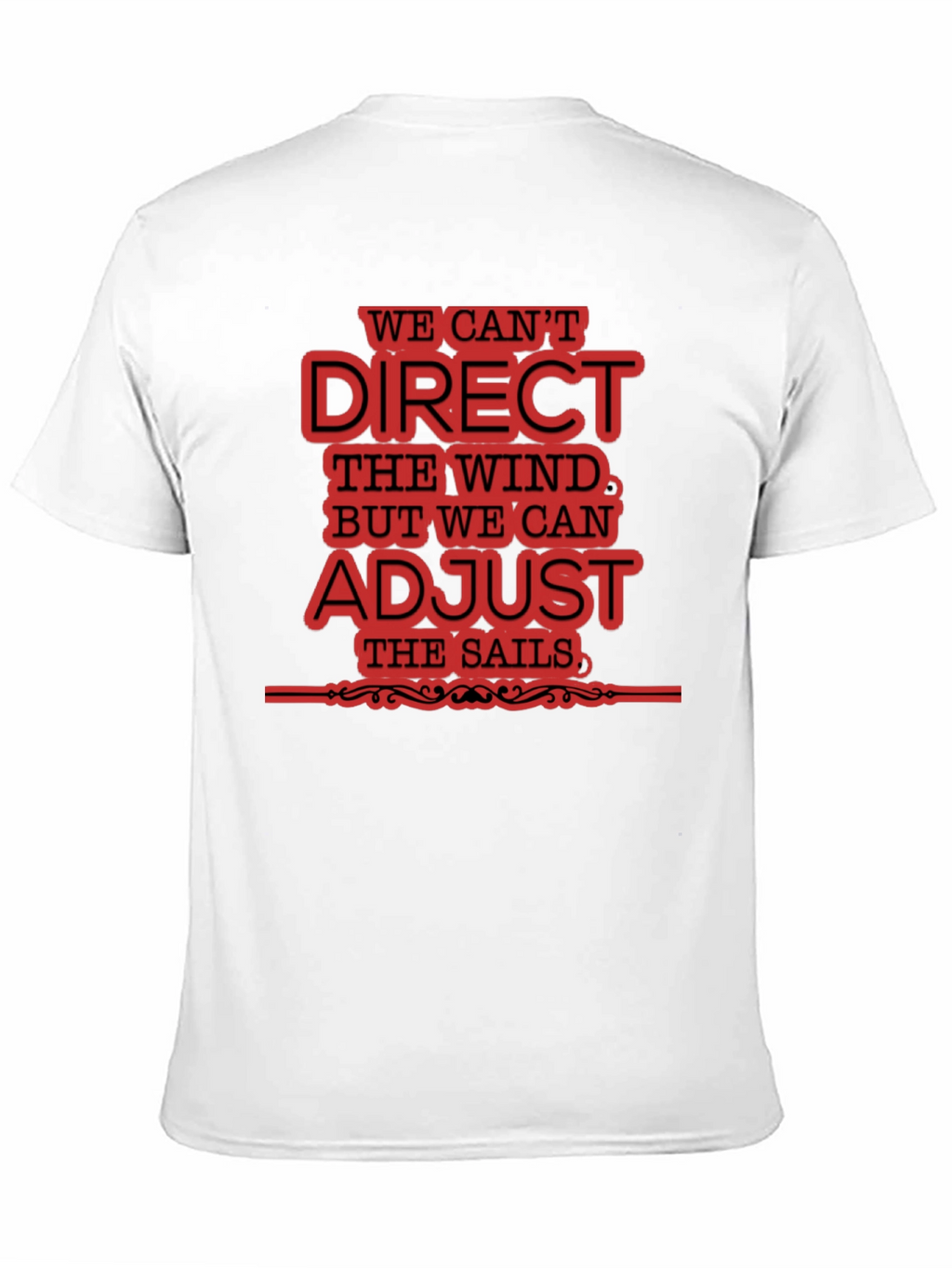 Adjust Sails Graphic Tee Motivational Black T-Shirt