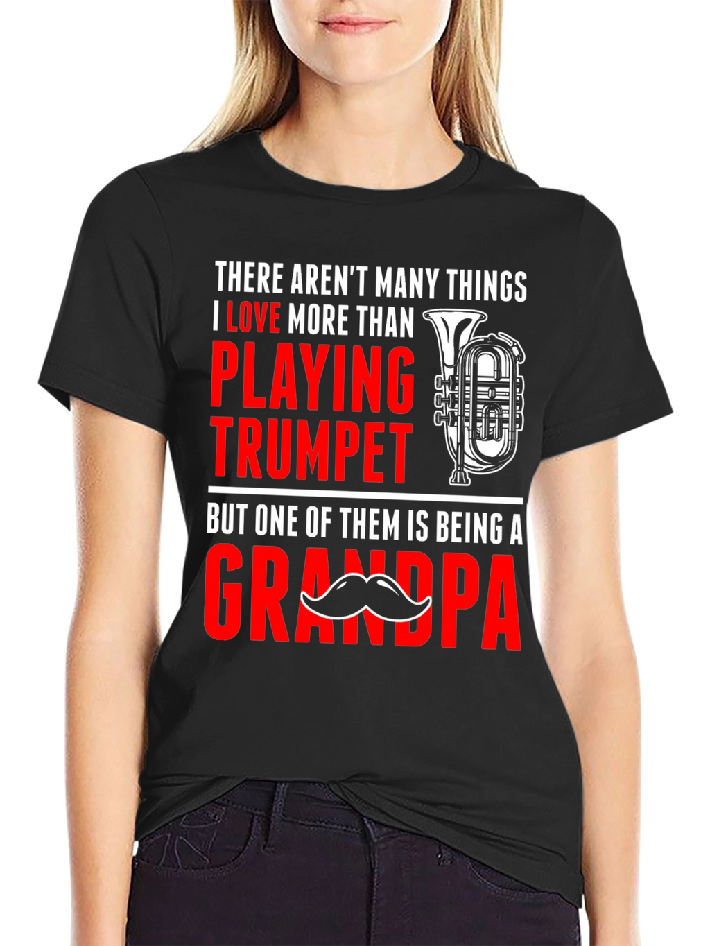 Trumpet Playing Grandpa T-Shirt
