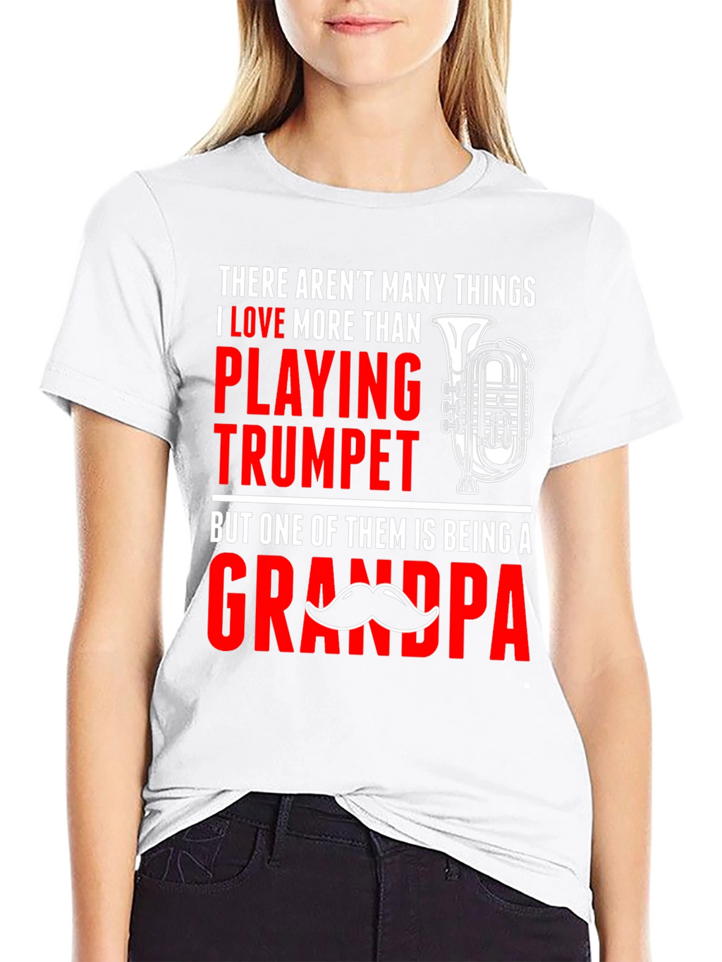 Trumpet Playing Grandpa T-Shirt