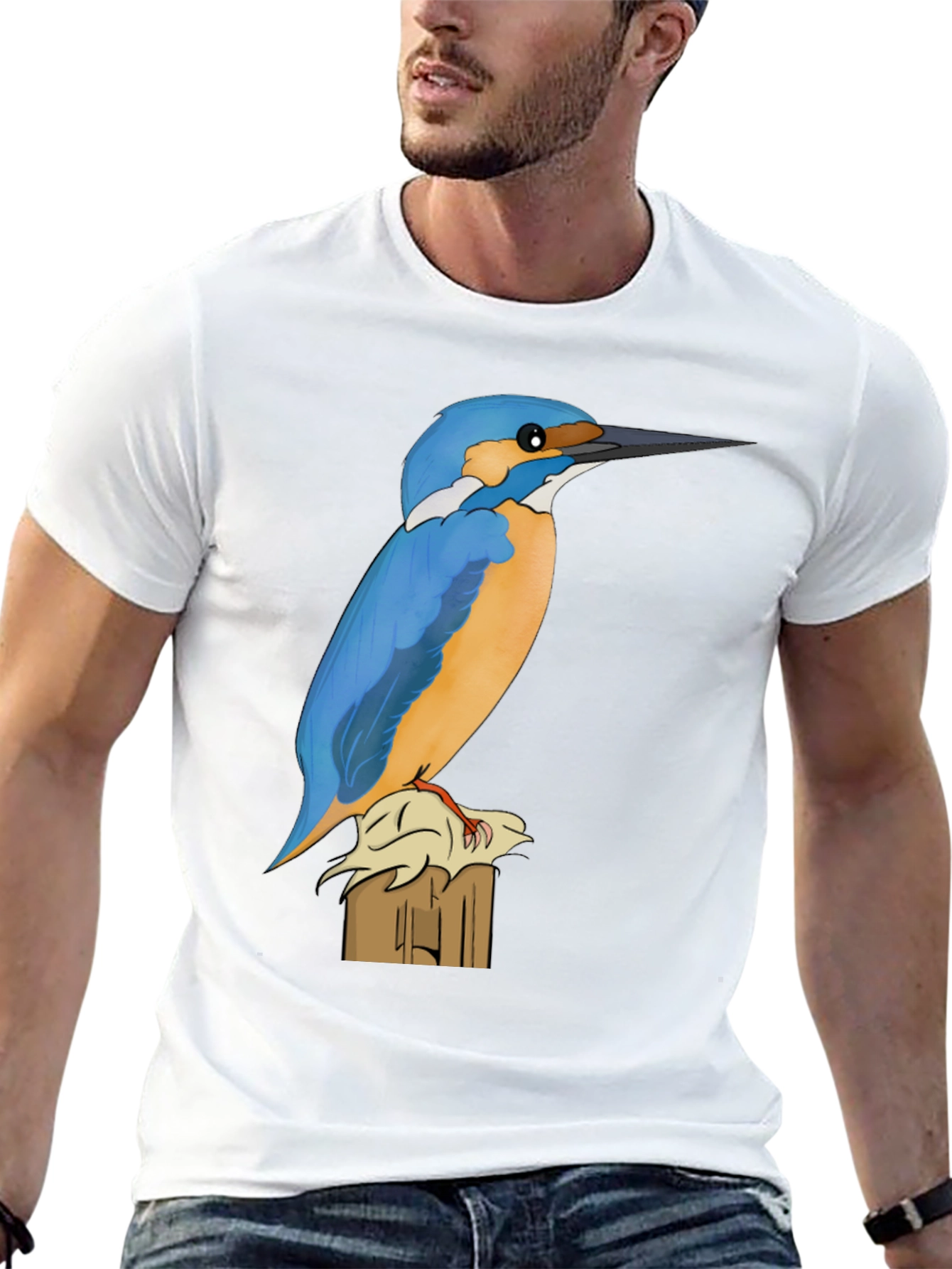 Kingfisher Bird Graphic Tee - Nature Lovers Shirt