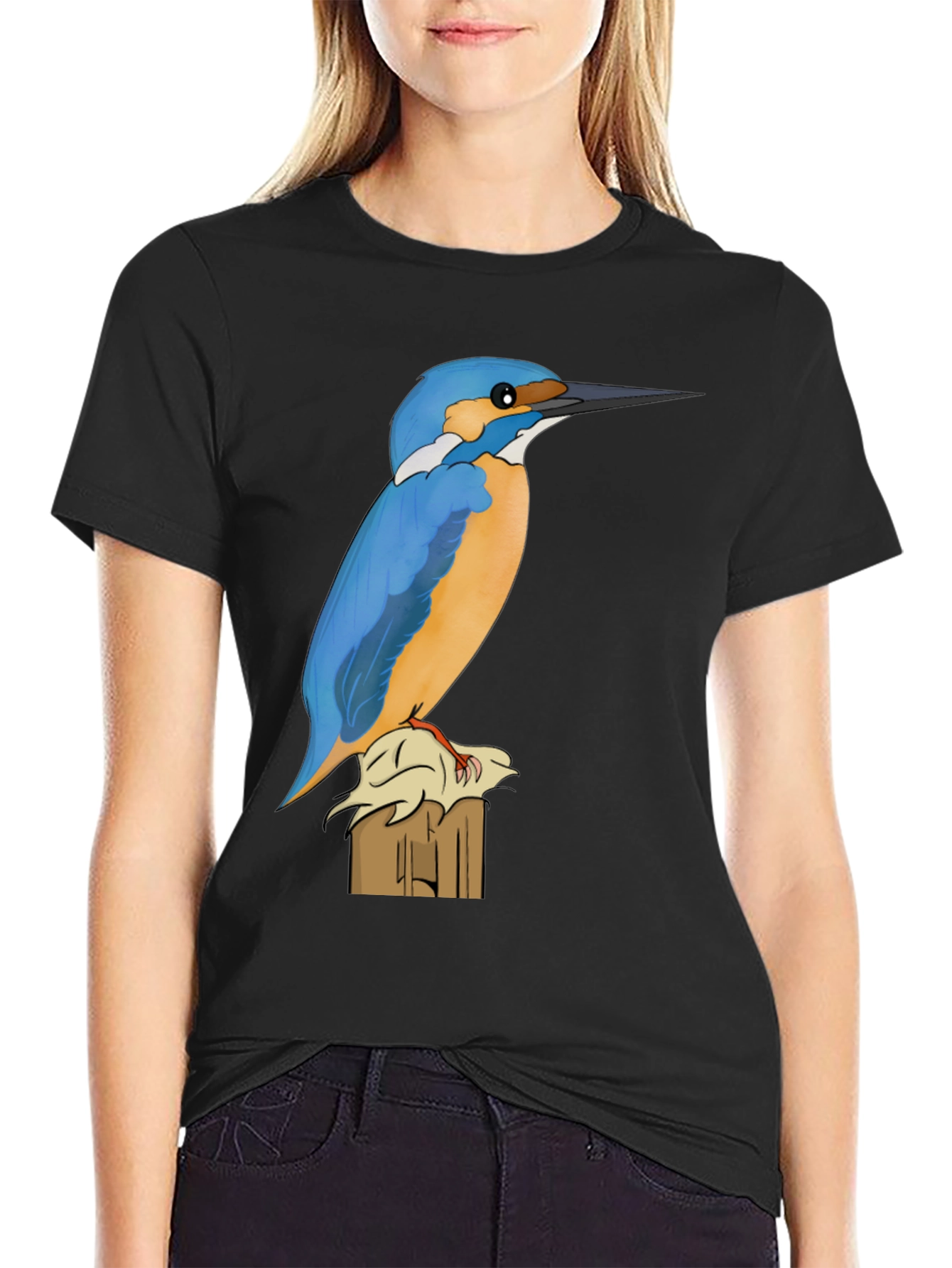 Kingfisher Bird Graphic Tee - Nature Lovers Shirt