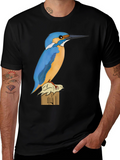 Kingfisher Bird Graphic Tee - Nature Lovers Shirt