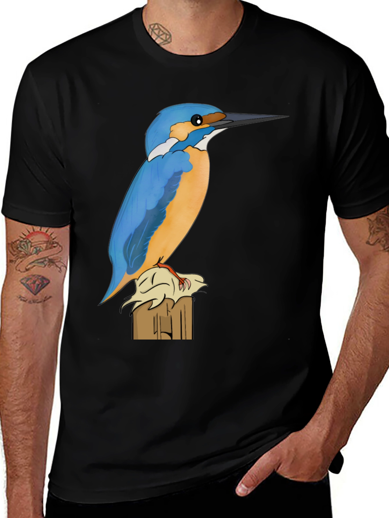 Kingfisher Bird Graphic Tee - Nature Lovers Shirt