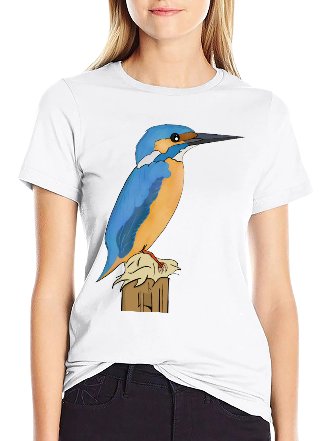Kingfisher Bird Graphic Tee - Nature Lovers Shirt