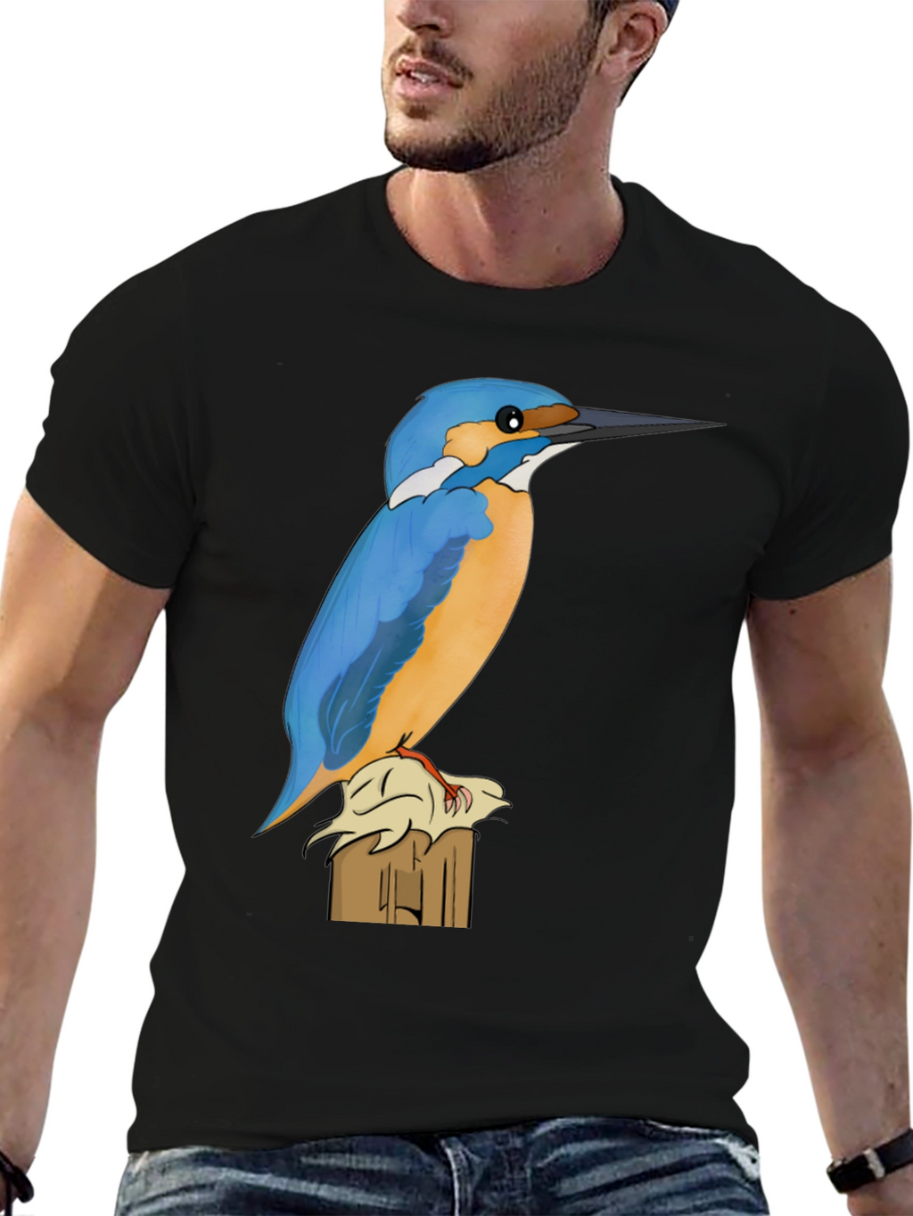 Kingfisher Bird Graphic Tee - Nature Lovers Shirt