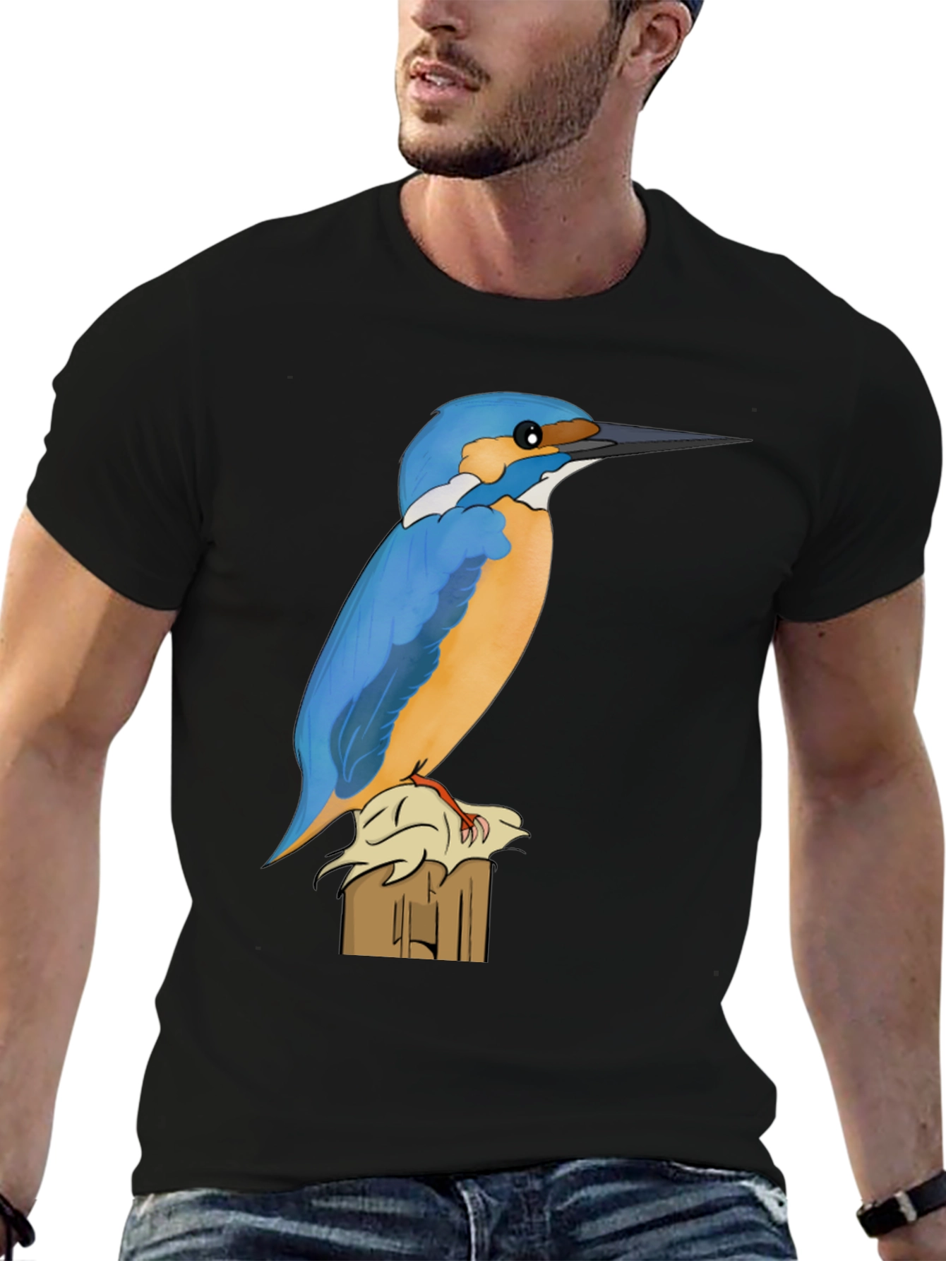 Kingfisher Bird Graphic Tee - Nature Lovers Shirt