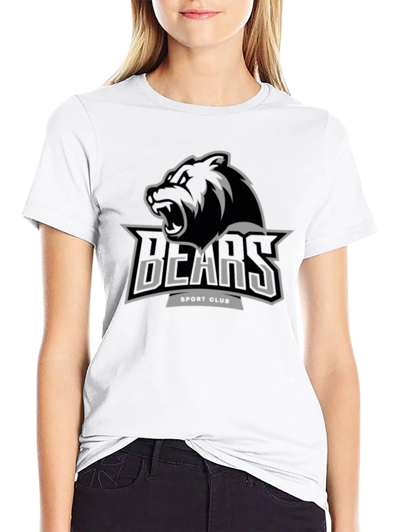 Mens Black BEARS Sport Club Graphic Tee