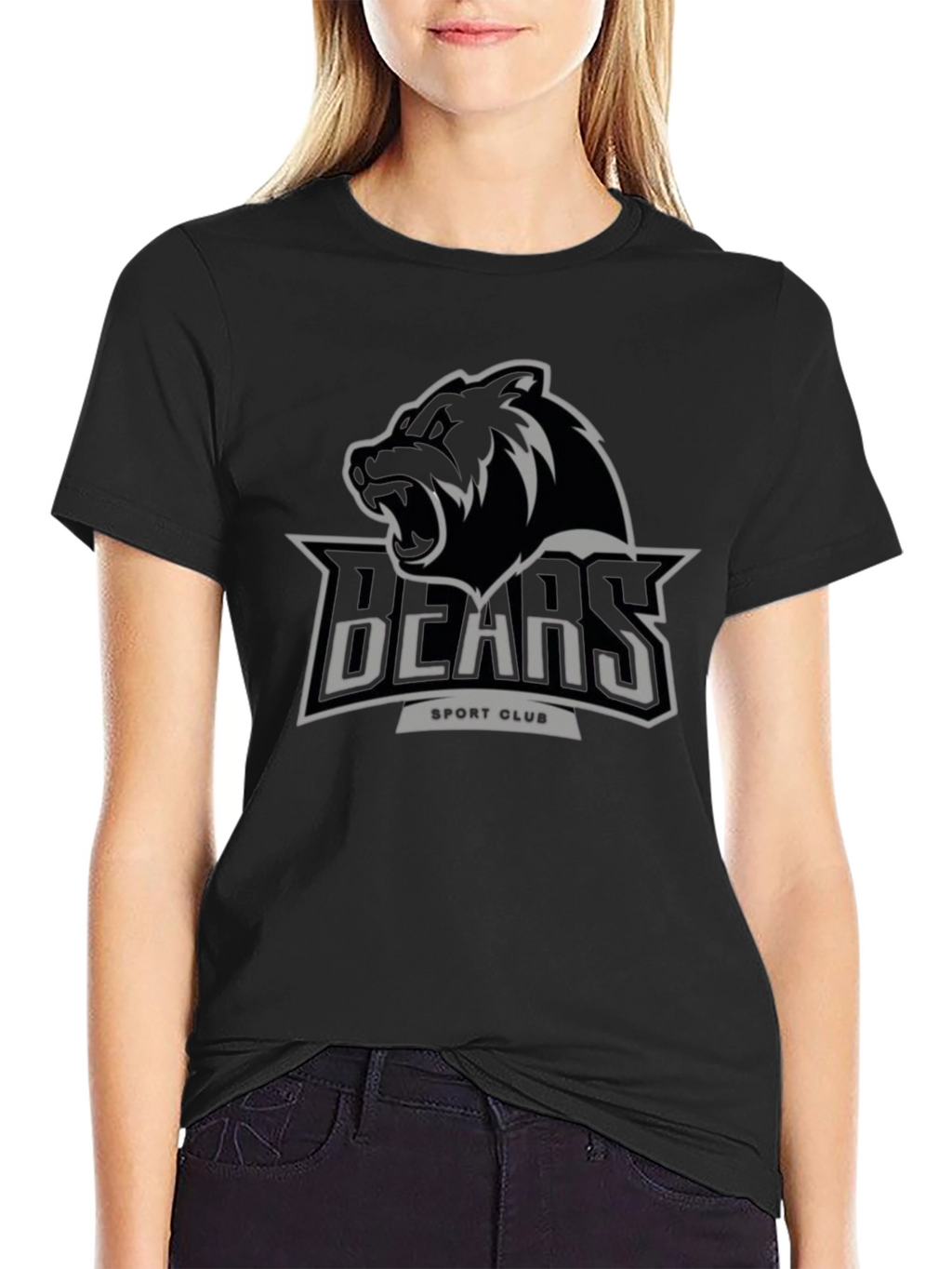 Mens Black BEARS Sport Club Graphic Tee