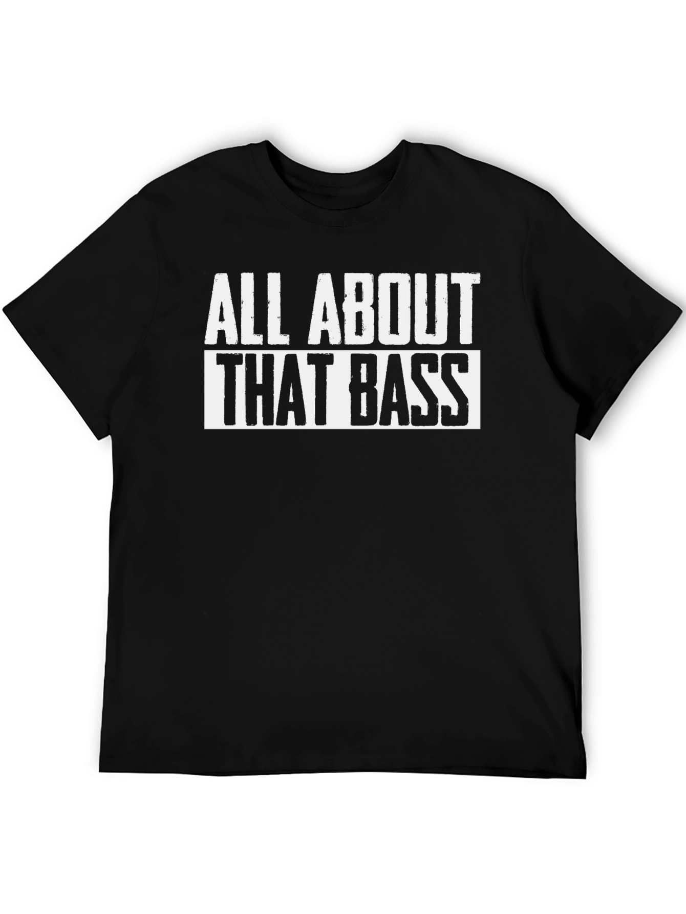 All About That Bass Graphic Tee - Trendy Black T-Shirt