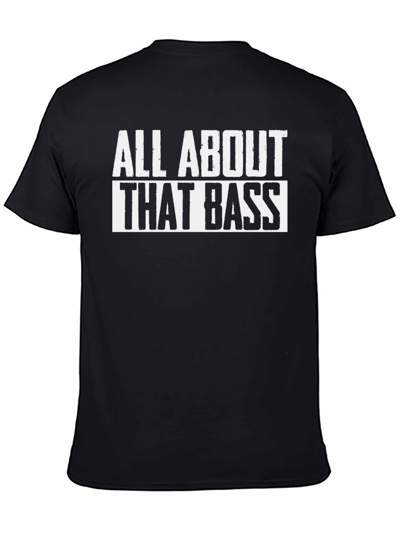 All About That Bass Graphic Tee - Trendy Black T-Shirt
