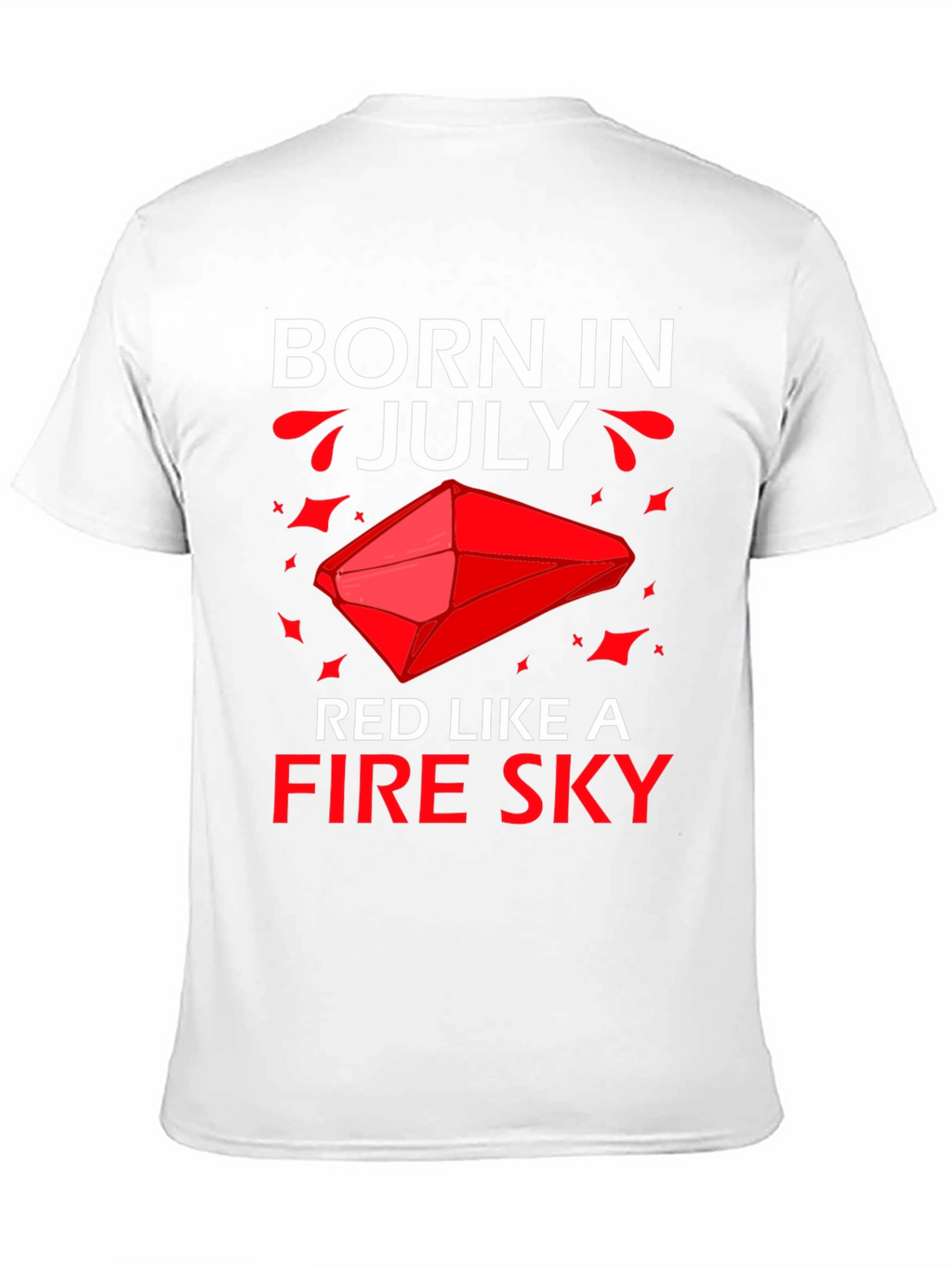 Born in July Red Fire Sky Graphic Tee