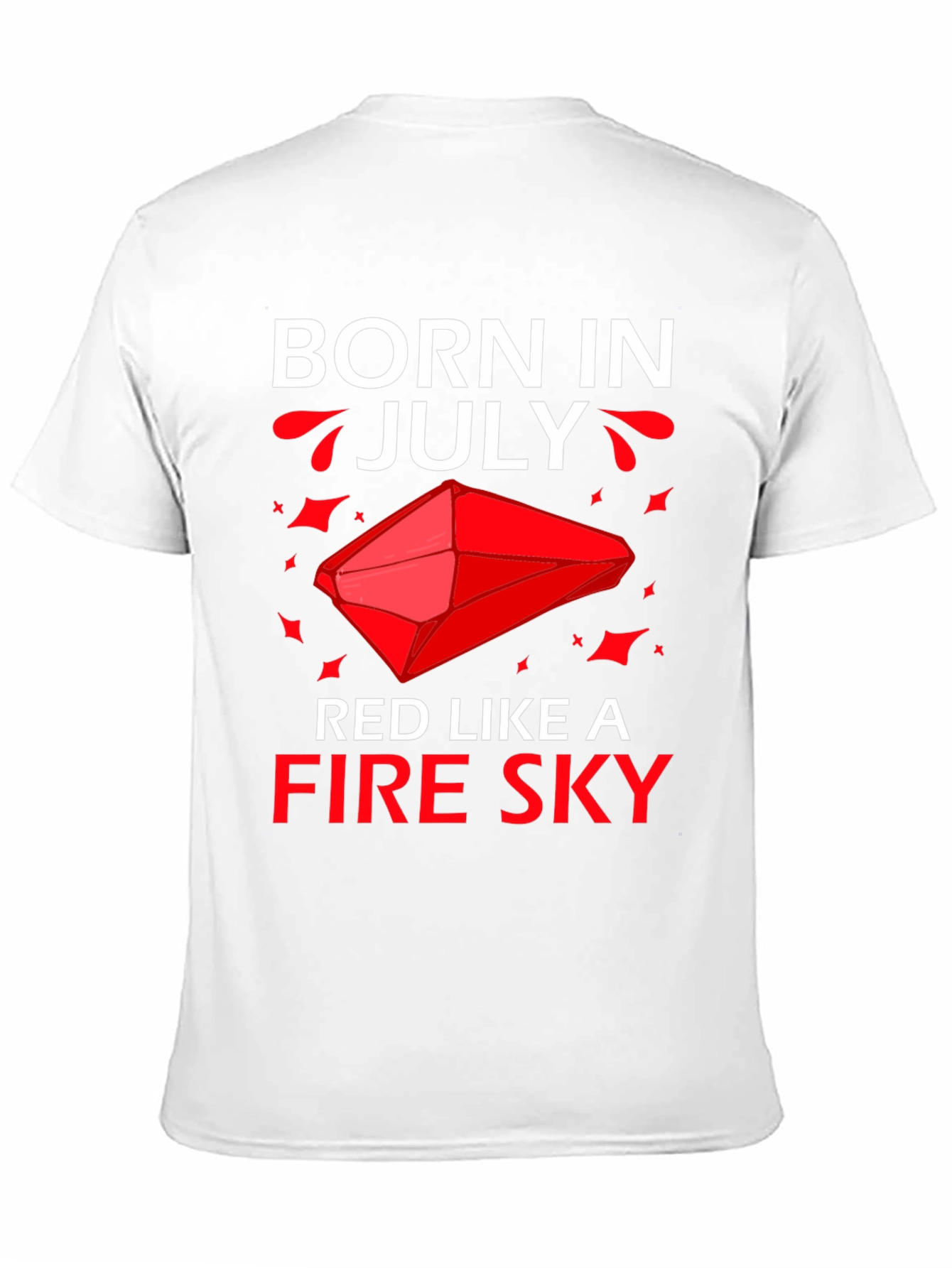 Born in July Red Fire Sky Graphic Tee