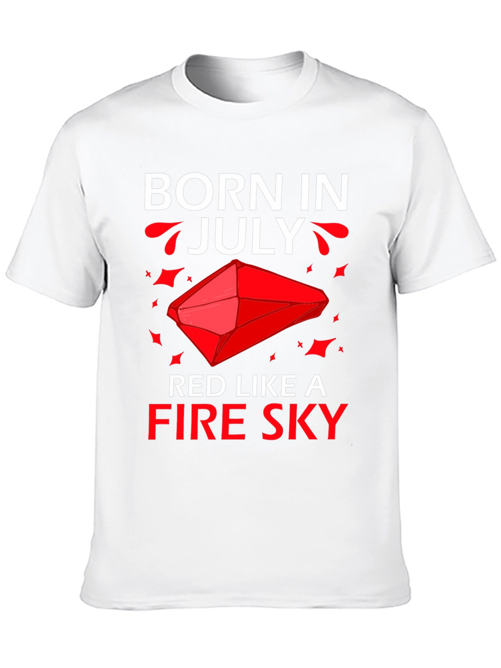Born in July Red Fire Sky Graphic Tee