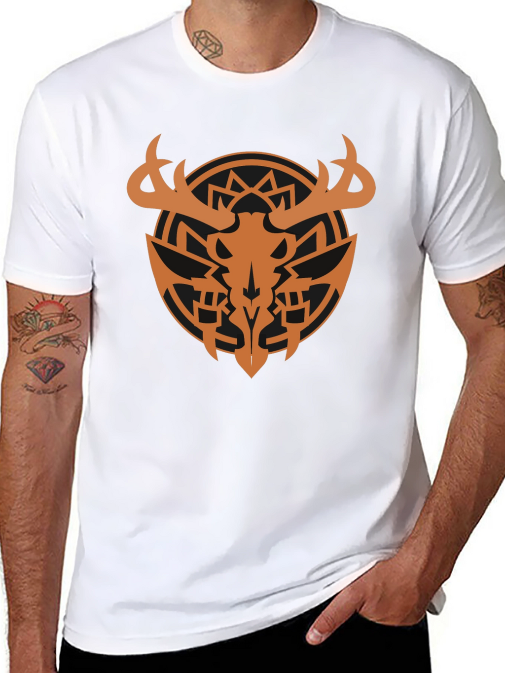 Antler Skull Black T-Shirt
