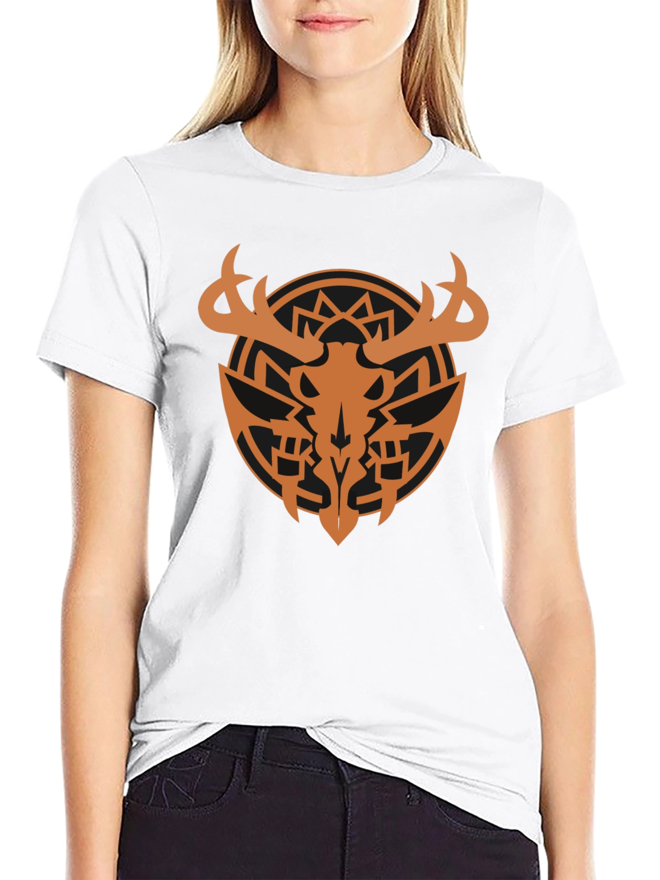 Antler Skull Black T-Shirt